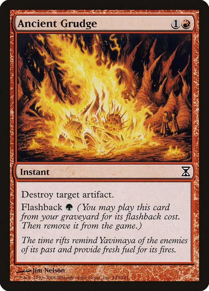 2006 Time Spiral Ancient Grudge [Foil] common #143 common card image