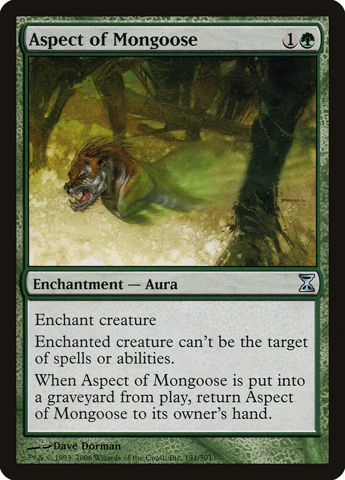 2006 Time Spiral Aspect of Mongoose #191 uncommon card image