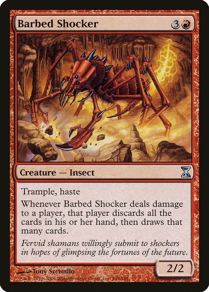2006 Time Spiral Barbed Shocker #144 uncommon card image