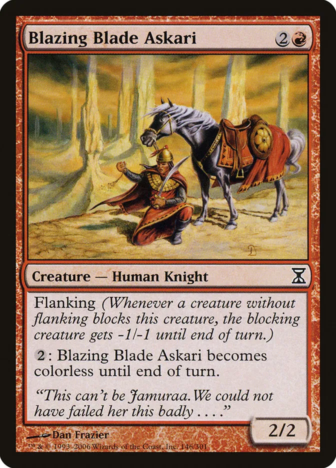 2006 Time Spiral Blazing Blade Askari #146 common card image
