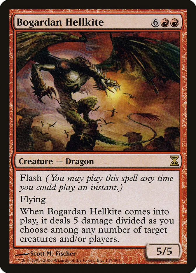 2006 Time Spiral Bogardan Hellkite #147 rare card image