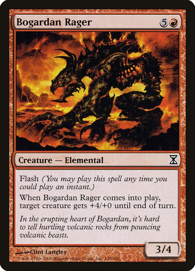 2006 Time Spiral Bogardan Rager #148 common card image