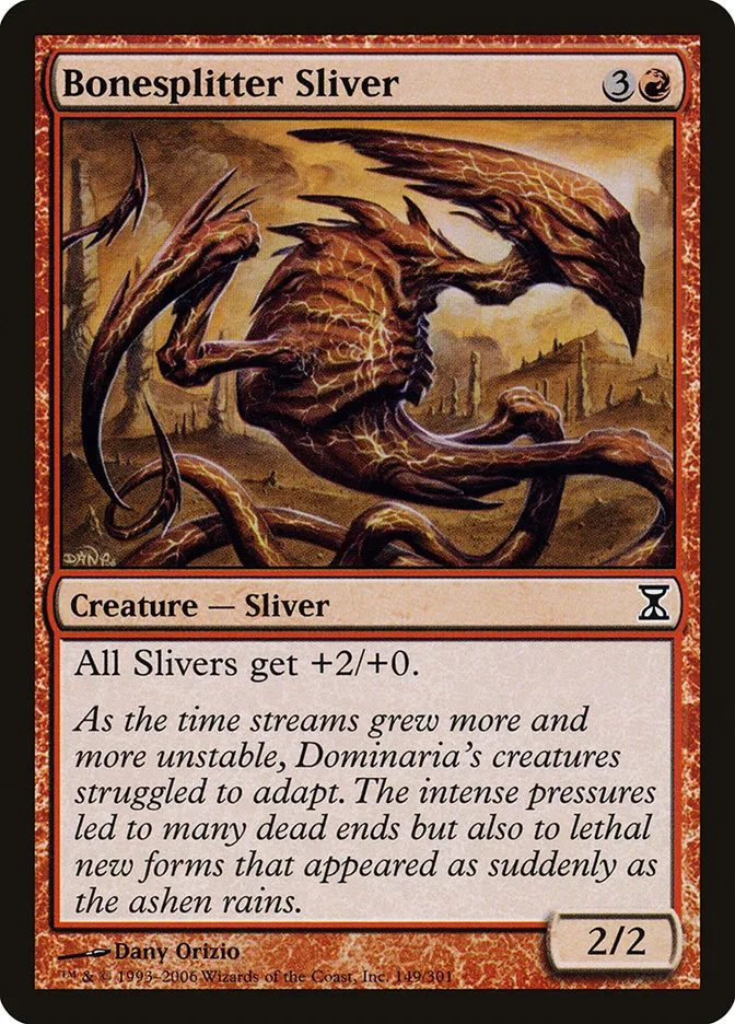 2006 Time Spiral Bonesplitter Sliver common #149 common card image