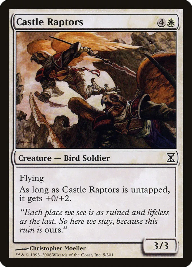 2006 Time Spiral Castle Raptors #5 common card image