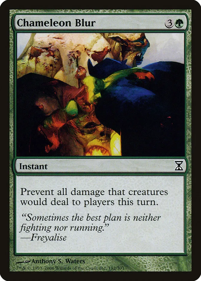 2006 Time Spiral Chameleon Blur common #192 common card image