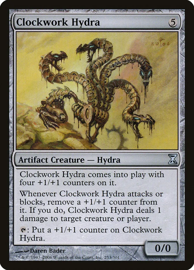 2006 Time Spiral Clockwork Hydra uncommon #253 uncommon card image