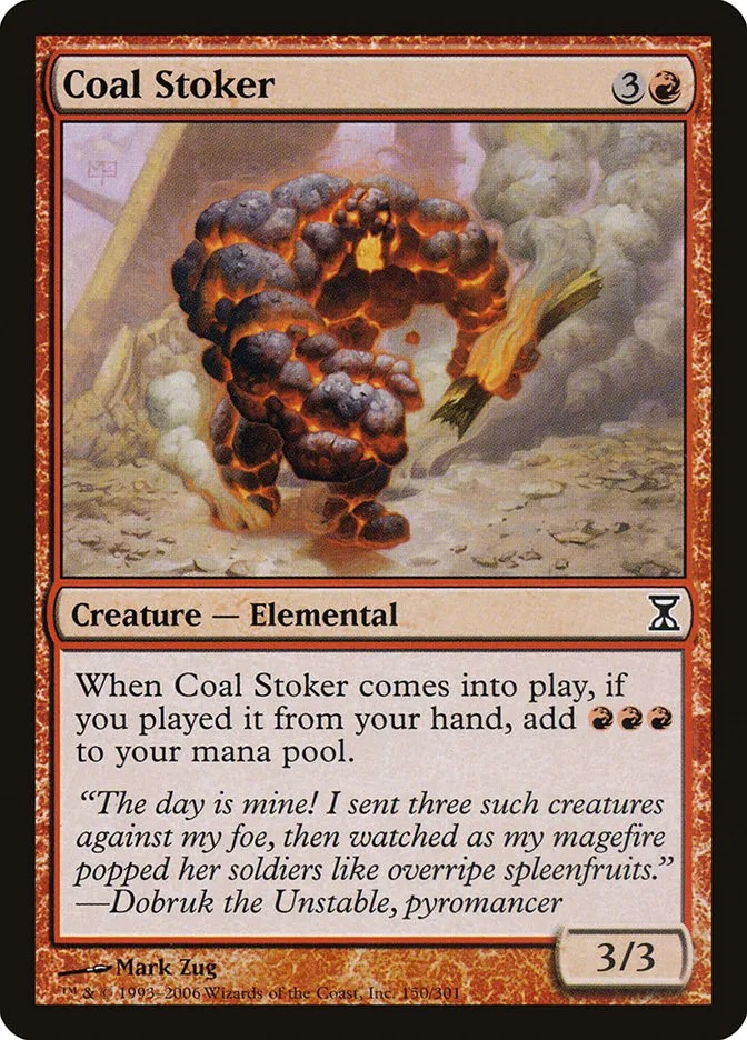 2006 Time Spiral Coal Stoker #150 common card image