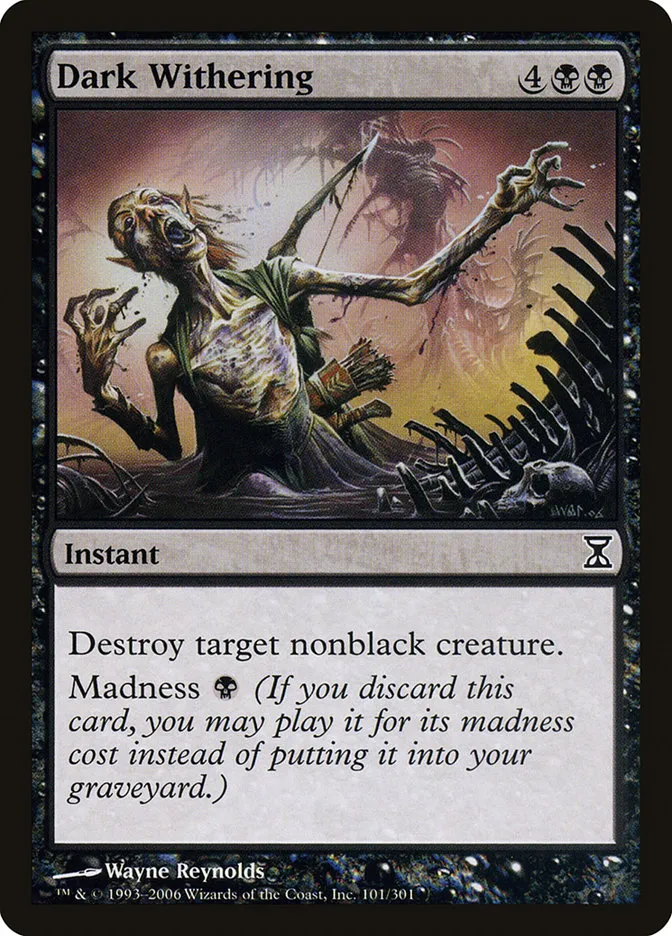 2006 Time Spiral Dark Withering common #101 common card image