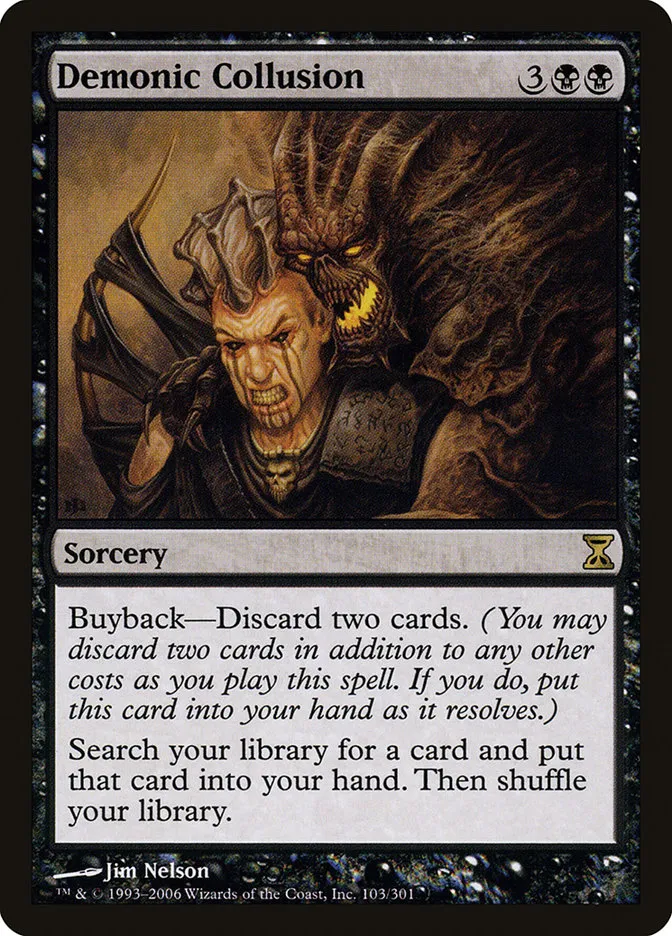2006 Time Spiral Demonic Collusion rare #103 rare card image