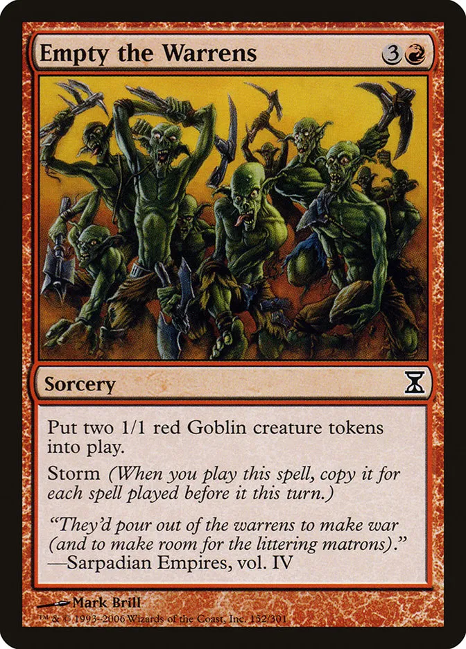 2006 Time Spiral Empty the Warrens common #152 common card image