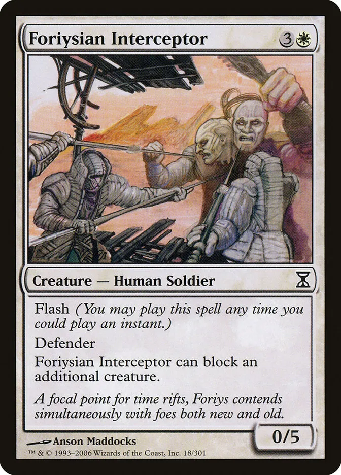 2006 Time Spiral Foriysian Interceptor common #18 common card image