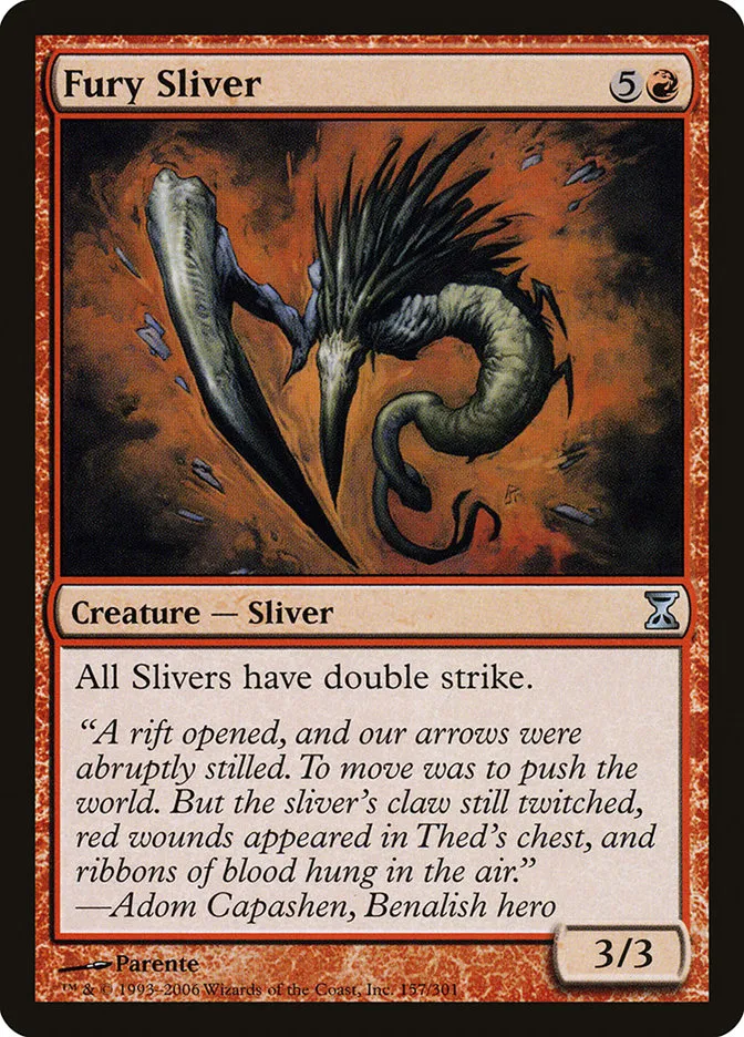 2006 Time Spiral Fury Sliver #157 uncommon card image