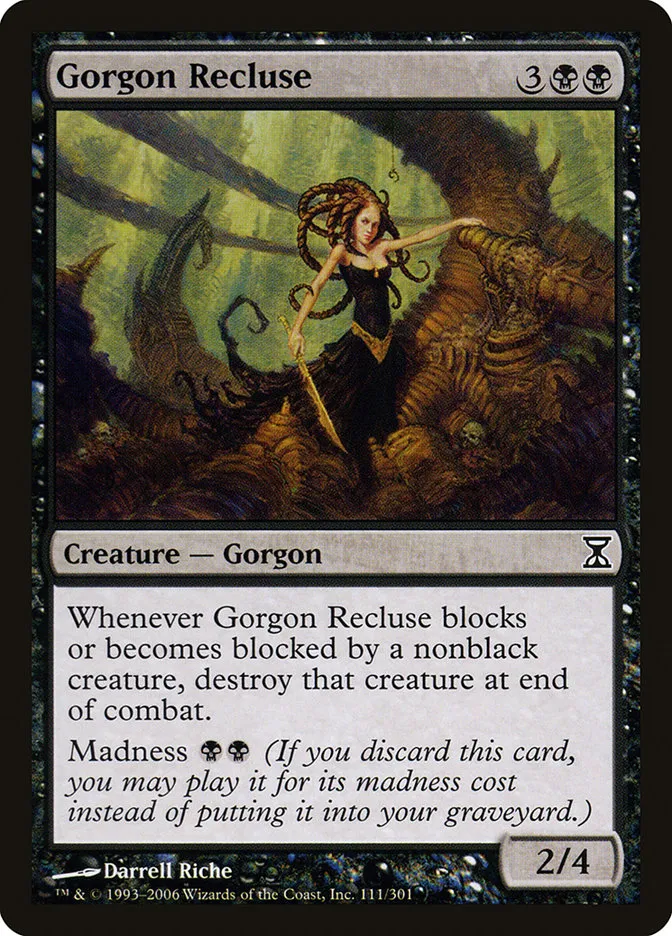 2006 Time Spiral Gorgon Recluse #111 common card image