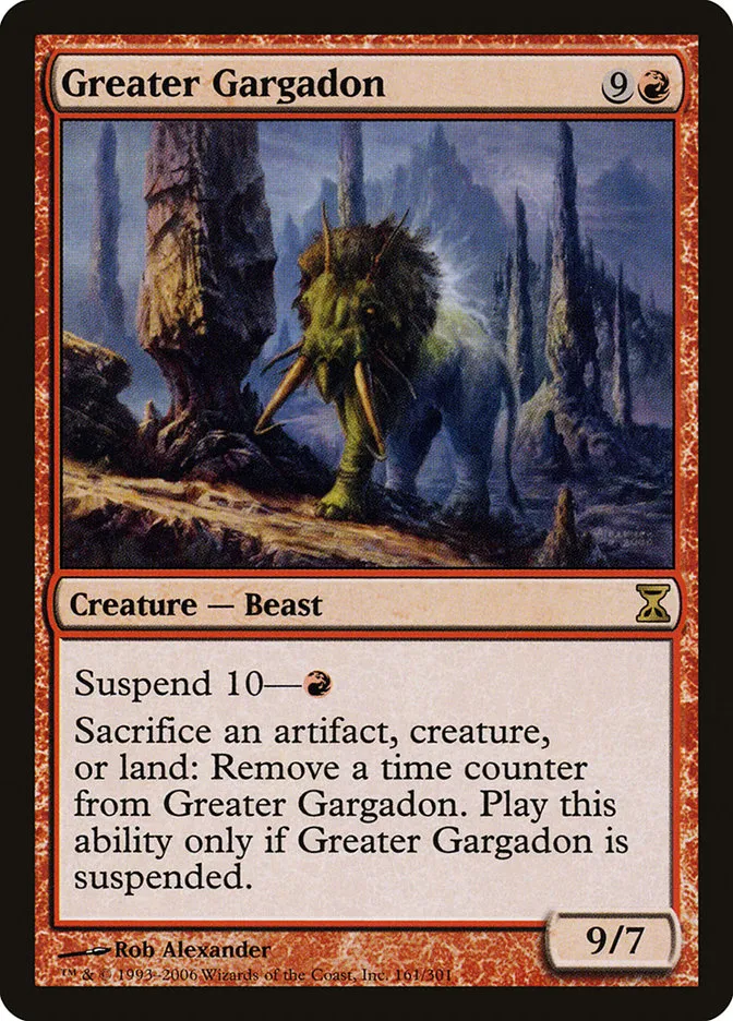 2006 Time Spiral Greater Gargadon #161 rare card image