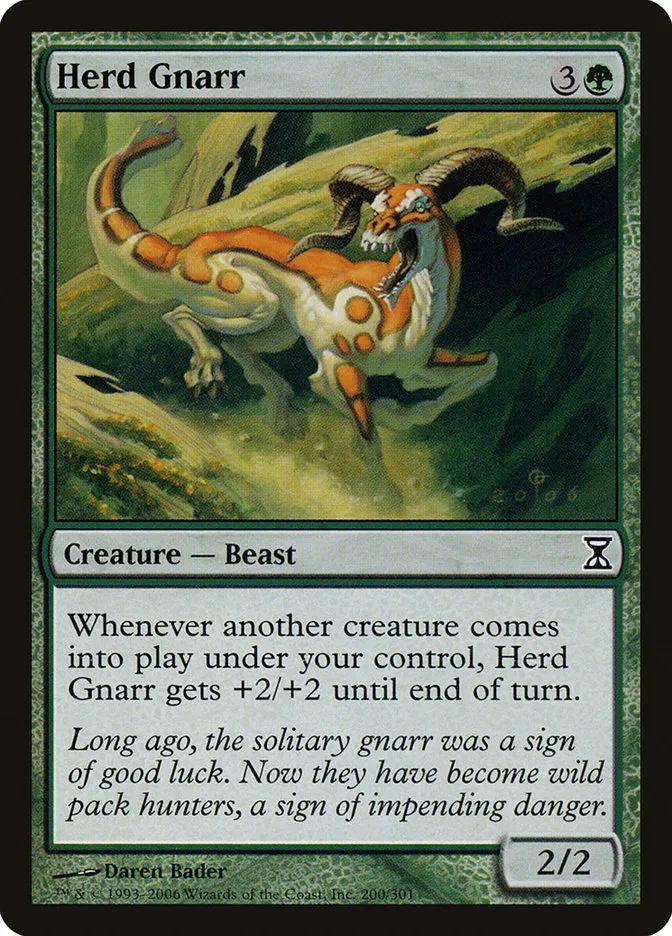 2006 Time Spiral Herd Gnarr common #200 common card image