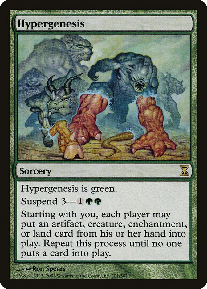 2006 Time Spiral Hypergenesis rare #201 rare card image