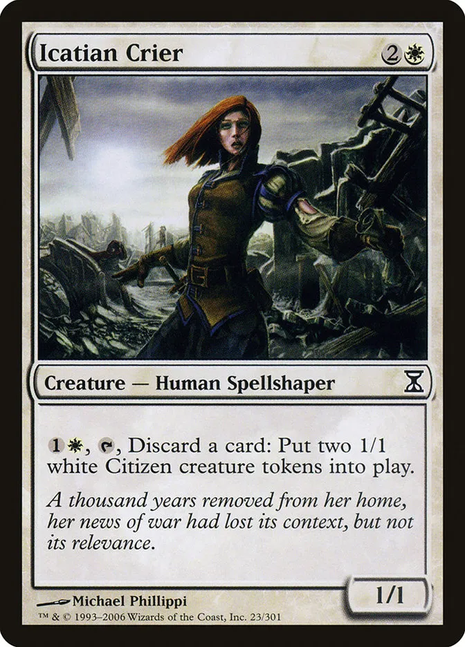 2006 Time Spiral Icatian Crier common #23 common card image