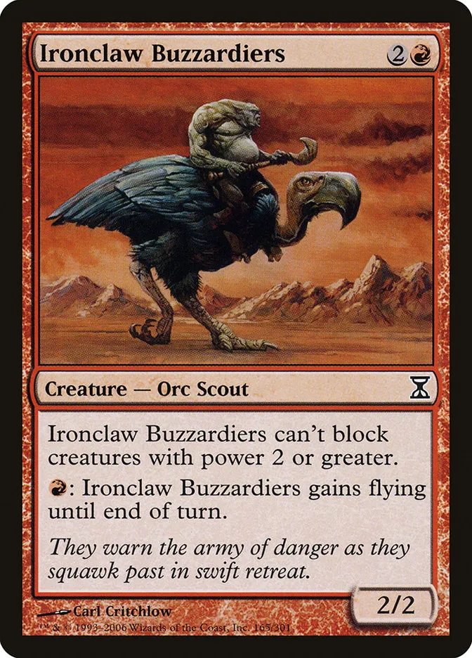 2006 Time Spiral Ironclaw Buzzardiers #165 common card image