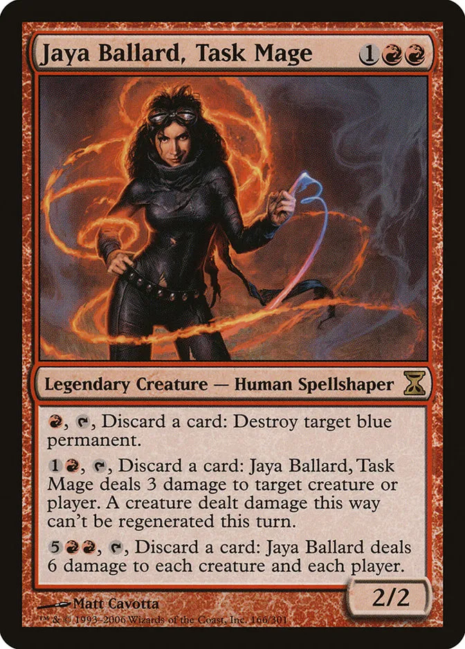 2006 Time Spiral Jaya Ballard, Task Mage #166 rare card image