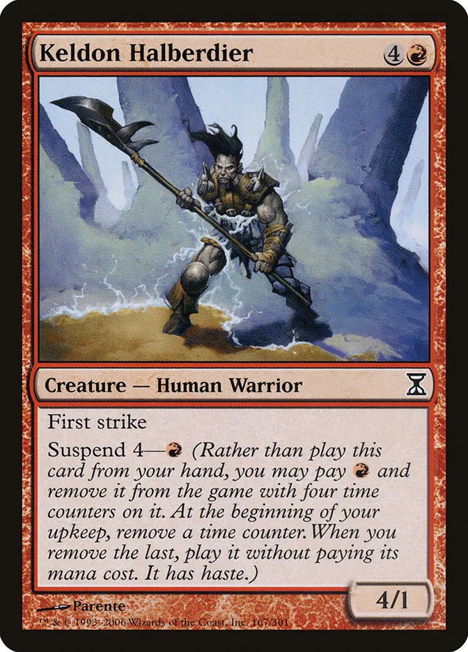 2006 Time Spiral Keldon Halberdier common #167 common card image