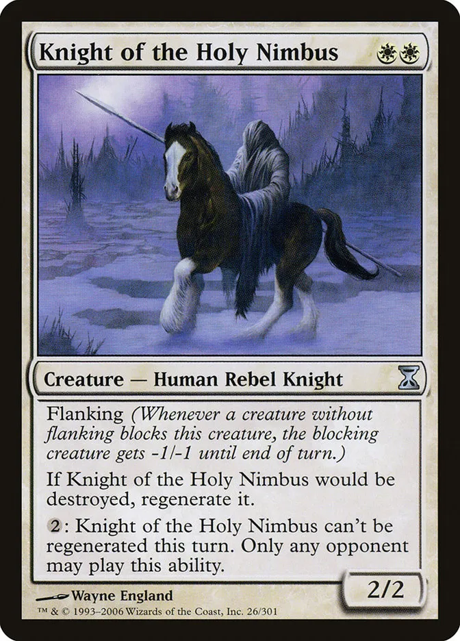 2006 Time Spiral Knight of the Holy Nimbus #26 uncommon card image