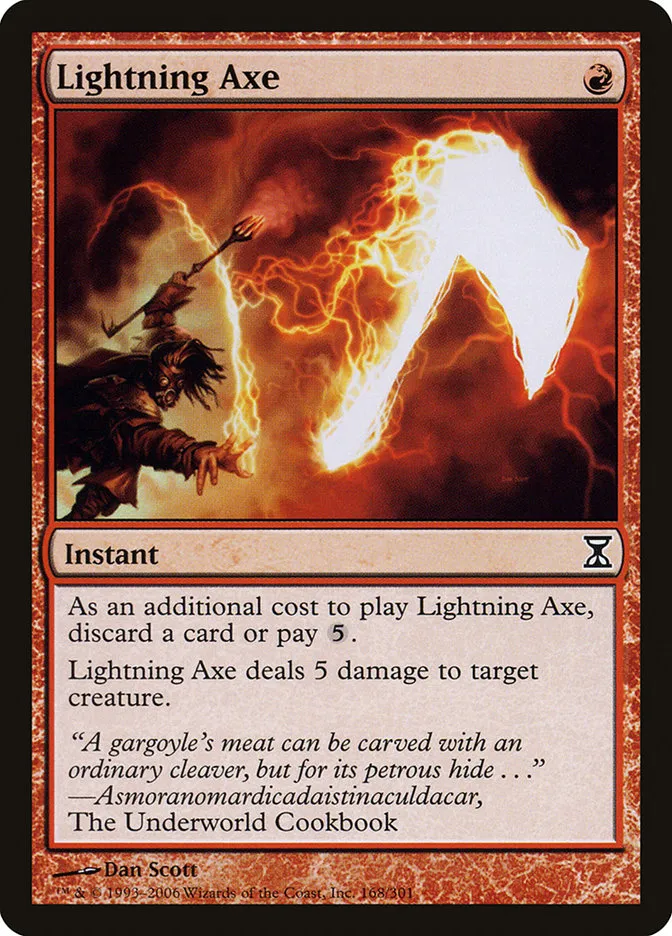 2006 Time Spiral Lightning Axe common #168 common card image