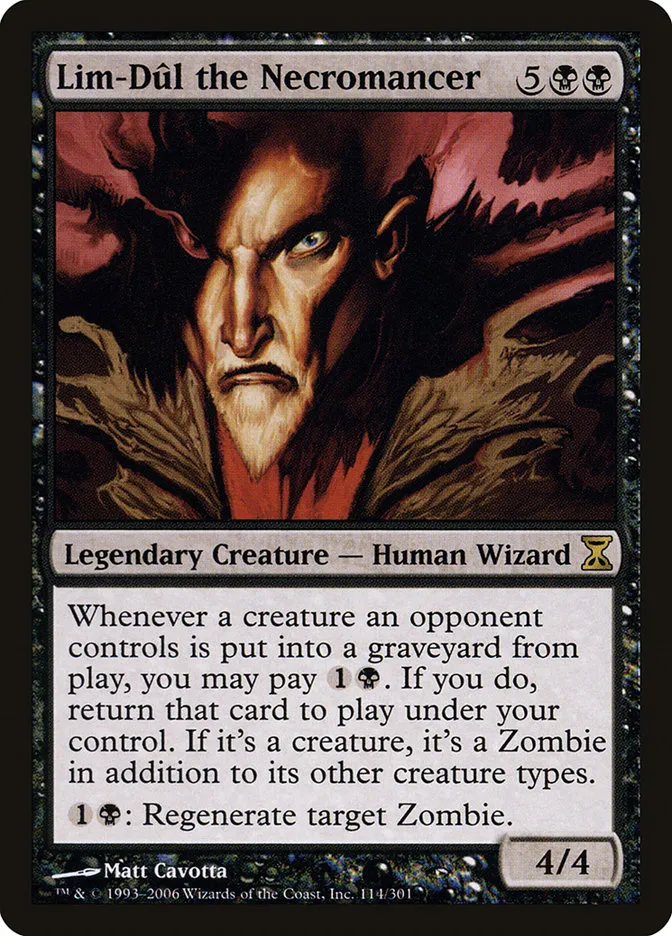 2006 Time Spiral Lim-Dûl the Necromancer #114 rare card image