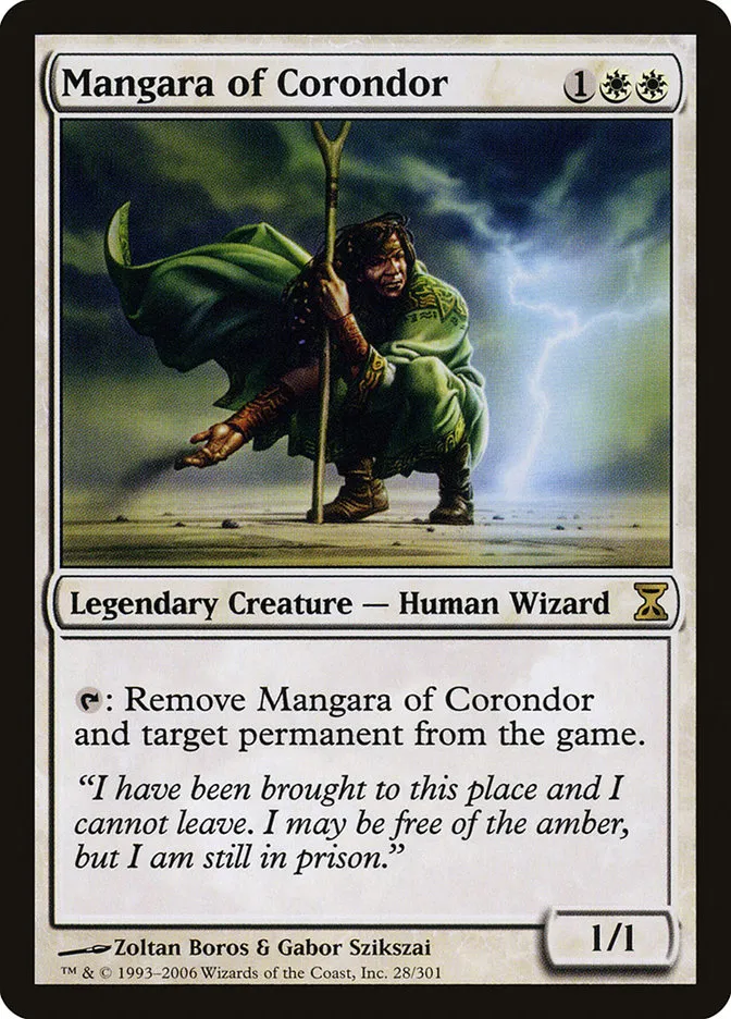 2006 Time Spiral Mangara of Corondor #28 rare card image