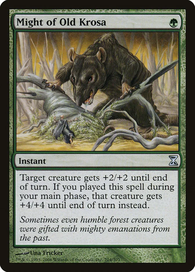 2006 Time Spiral Might of Old Krosa #204 uncommon card image