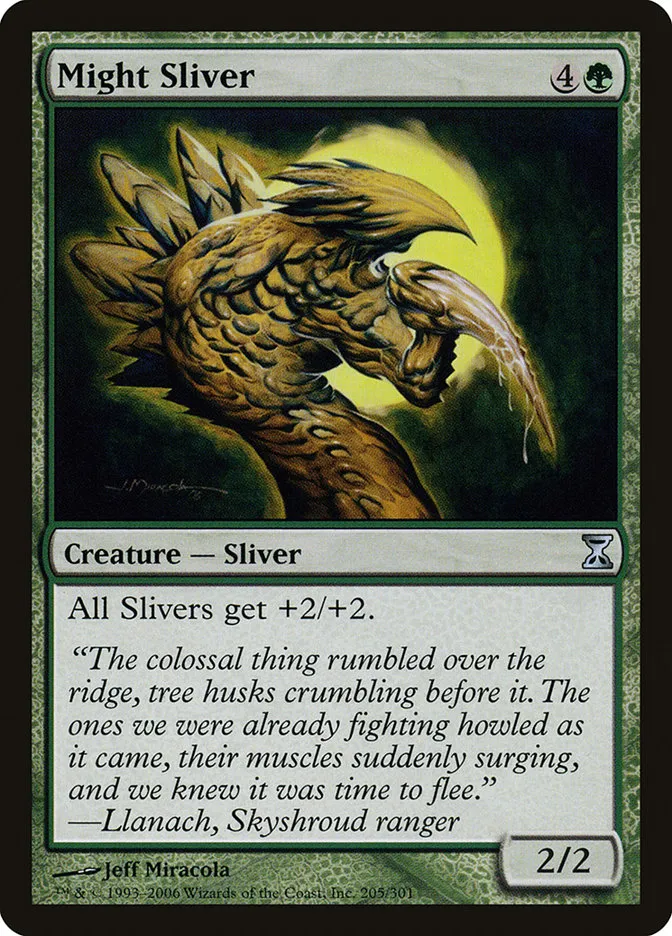 2006 Time Spiral Might Sliver #205 uncommon card image