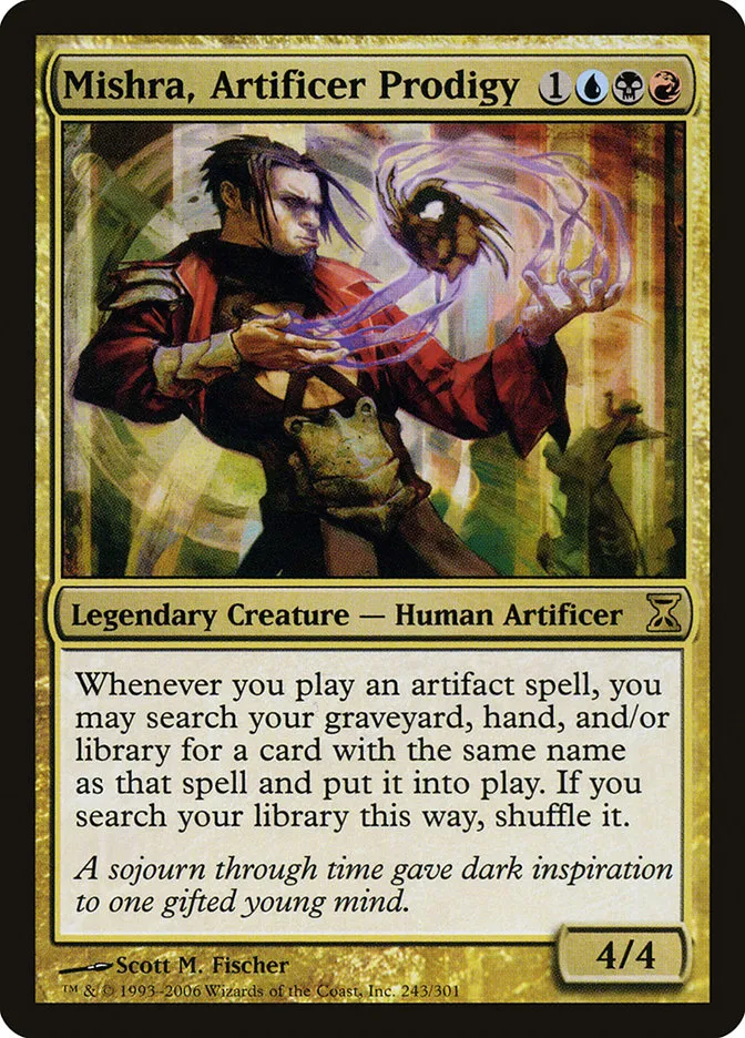 2006 Time Spiral Mishra, Artificer Prodigy #243 rare card image