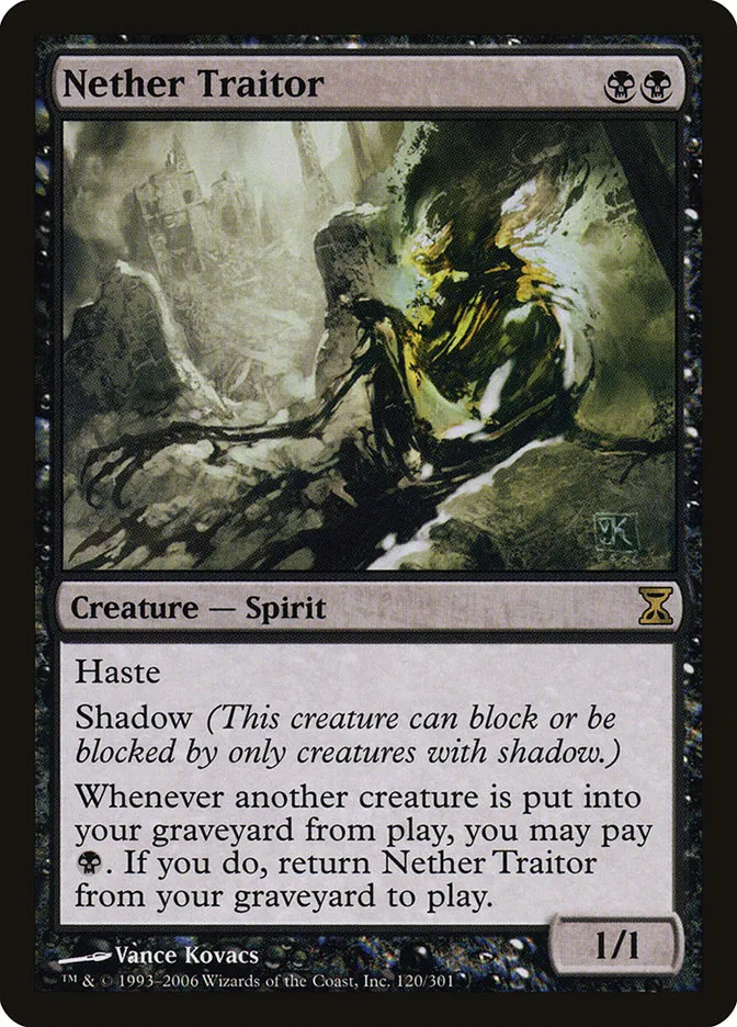 2006 Time Spiral Nether Traitor #120 rare card image