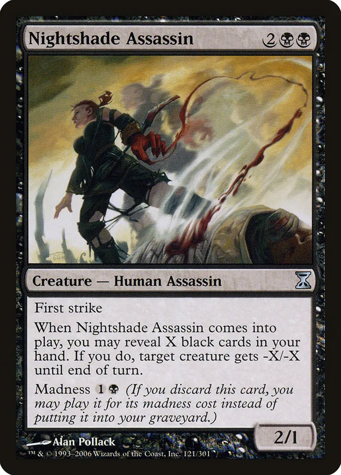 2006 Time Spiral Nightshade Assassin #121 uncommon card image
