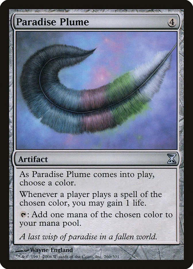 2006 Time Spiral Paradise Plume #260 uncommon card image