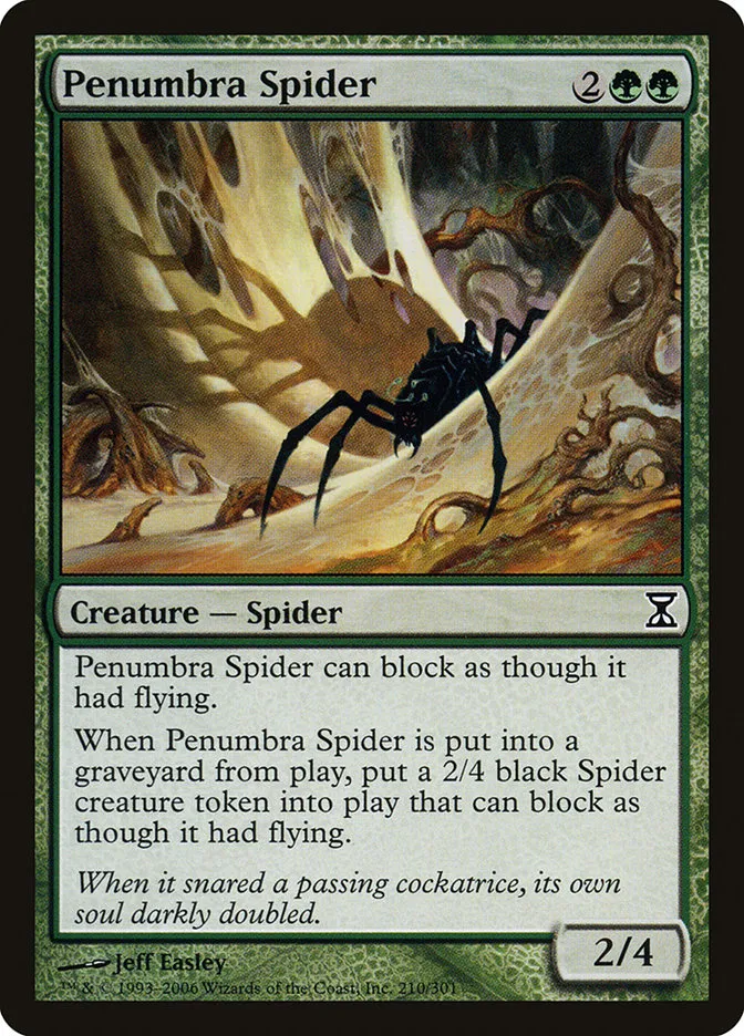 2006 Time Spiral Penumbra Spider #210 common card image