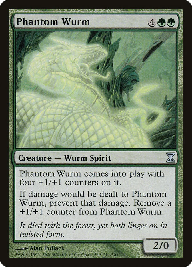 2006 Time Spiral Phantom Wurm #211 uncommon card image