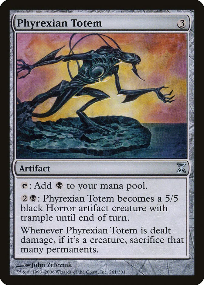 2006 Time Spiral Phyrexian Totem #261 uncommon card image