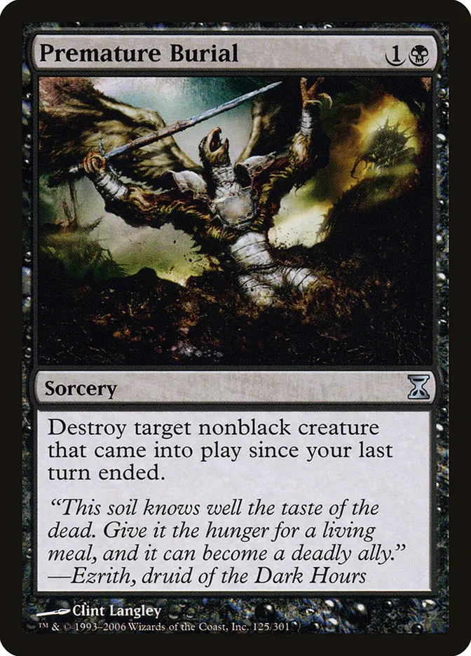 2006 Time Spiral Premature Burial #125 uncommon card image