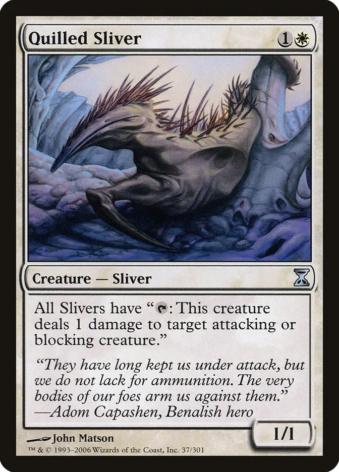 2006 Time Spiral Quilled Sliver #37 uncommon card image