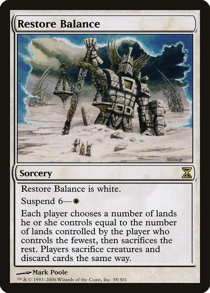 2006 Time Spiral Restore Balance #38 rare card image