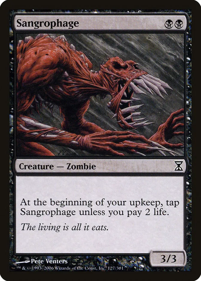 2006 Time Spiral Sangrophage #127 common card image