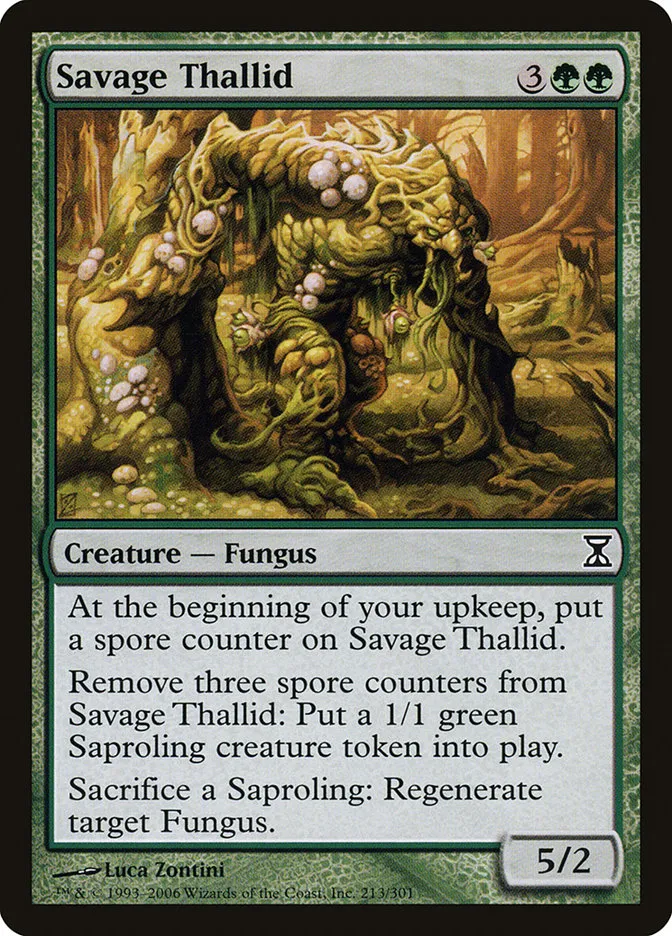 2006 Time Spiral Savage Thallid common #213 common card image