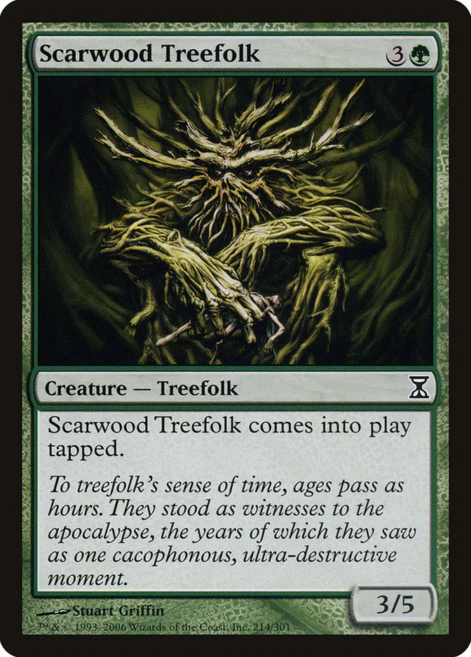 2006 Time Spiral Scarwood Treefolk #214 common card image