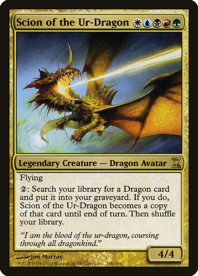 2006 Time Spiral Scion of the Ur-Dragon #246 rare card image