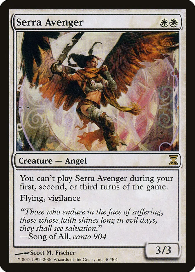 2006 Time Spiral Serra Avenger #40 rare card image