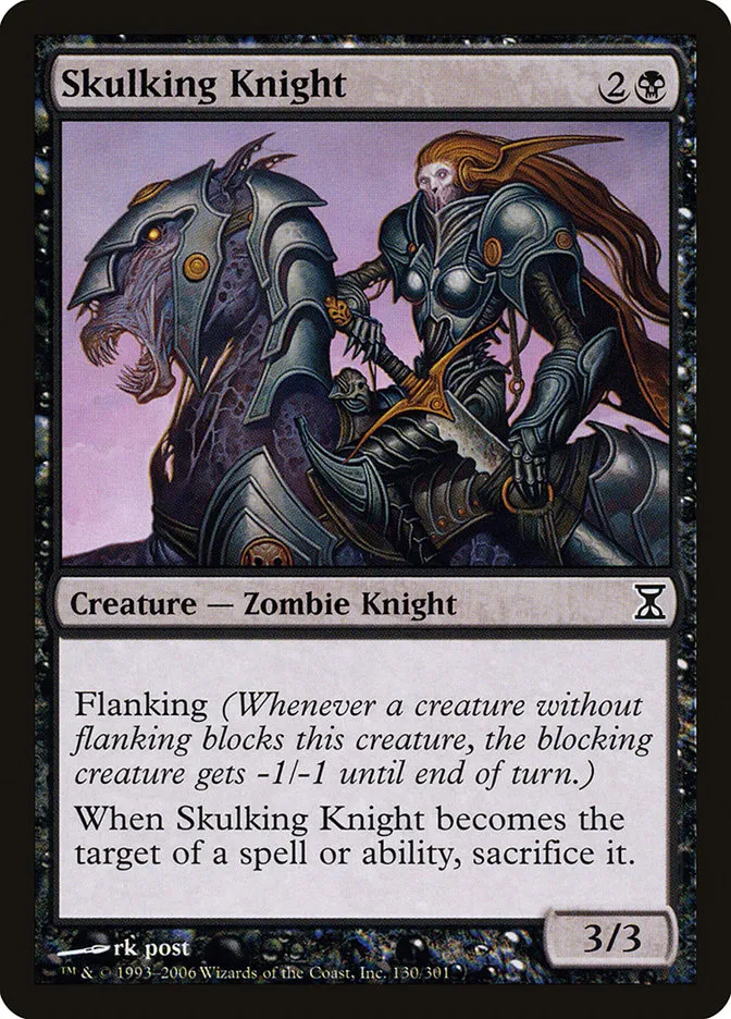 2006 Time Spiral Skulking Knight #130 common card image