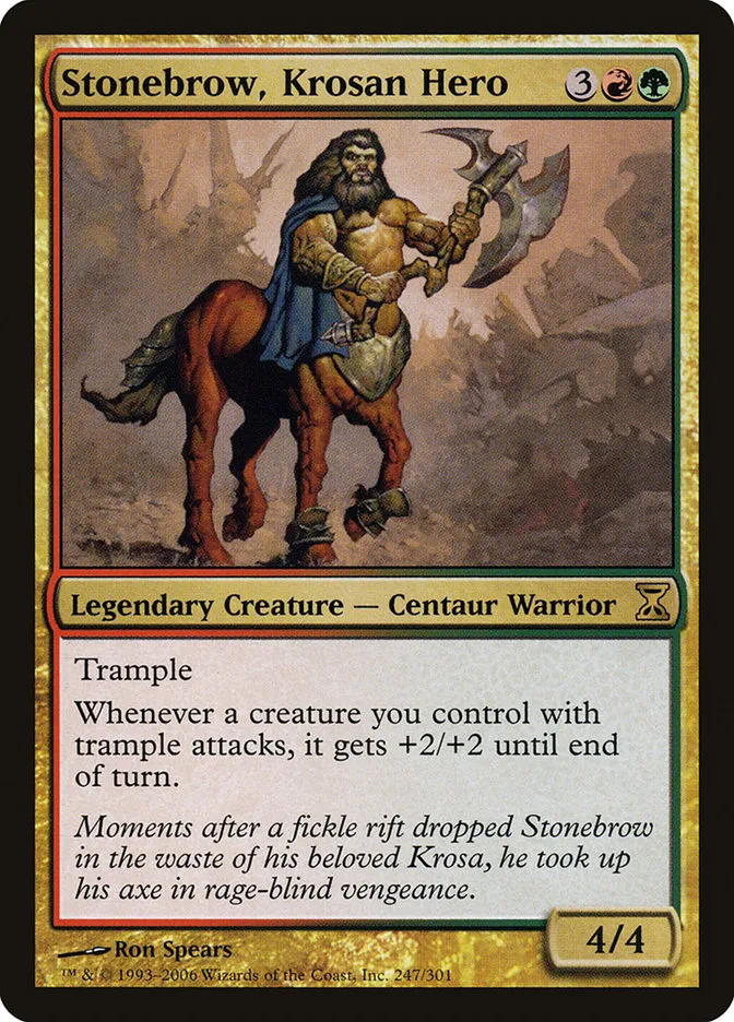 2006 Time Spiral Stonebrow, Krosan Hero #247 rare card image