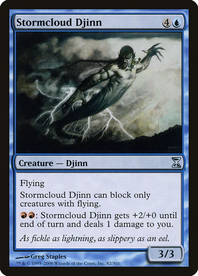 2006 Time Spiral Stormcloud Djinn uncommon #82 uncommon card image