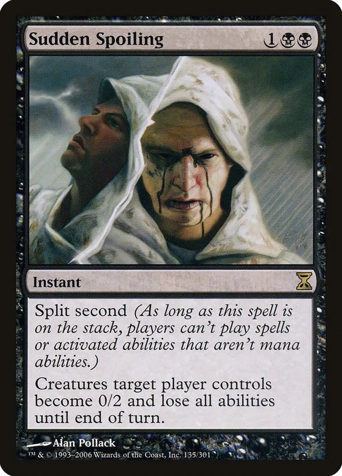 2006 Time Spiral Sudden Spoiling #135 rare card image