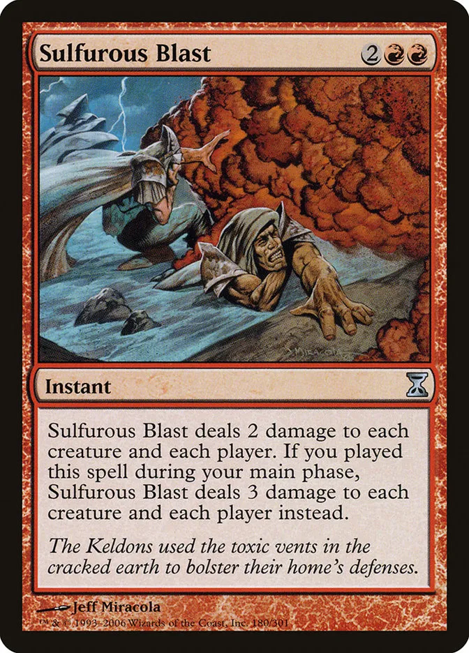 2006 Time Spiral Sulfurous Blast uncommon #180 uncommon card image